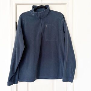 L.L. Bean Men's Navy Blue Qaurter Zip Fleece size large